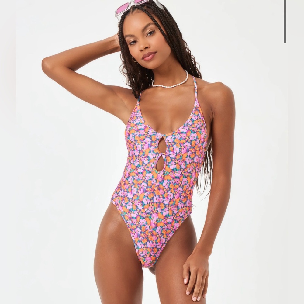 NWT L*Space Printed Clover One Piece Swimsuit